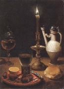 Gotthardt de Wedig Style life in candles certificate oil on canvas